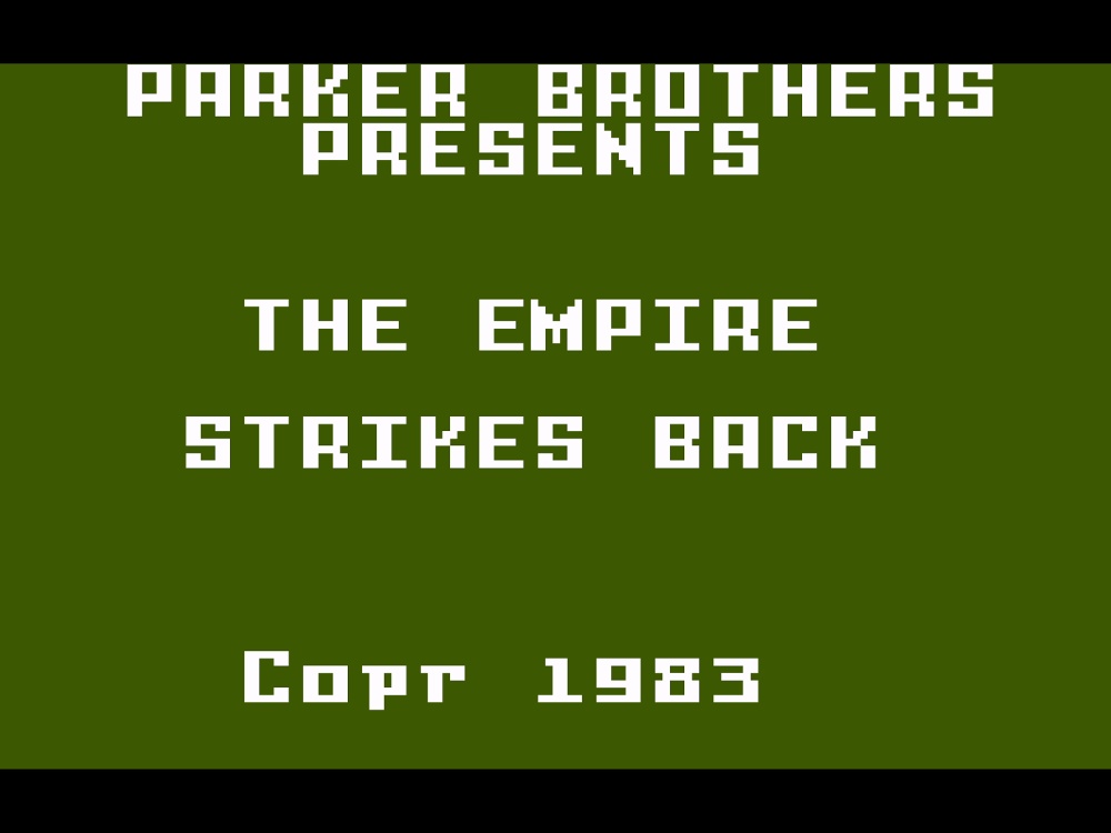 Title Screen of Star Wars The Empire Strikes Back for Intellivision